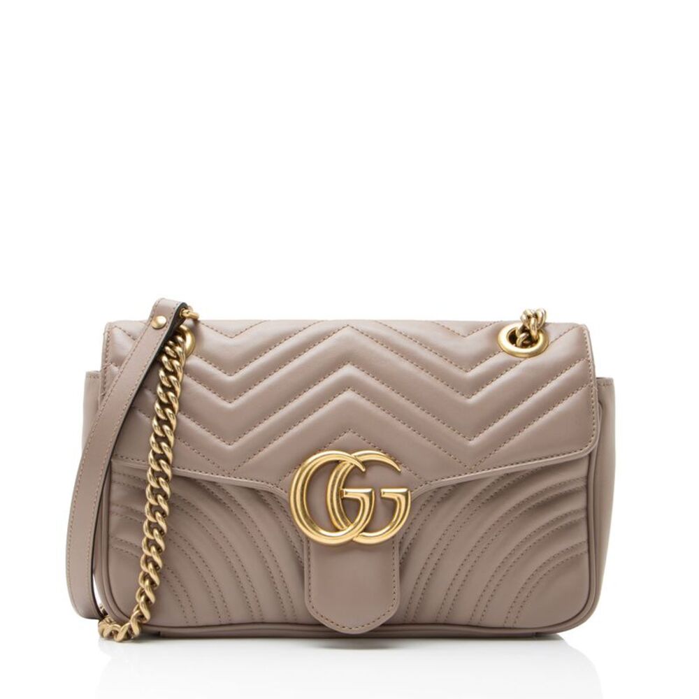 Gucci Matelasse Leather GG Marmont Medium Flap Bag